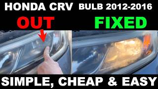 HONDA CRV HEADLIGHT BULB REPLACEMENT - 2012, 2013, 2014, 2015, 2016