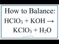 Balancing Chemical Equations Concepts