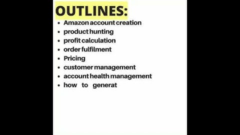 Dropshipping course Outlines