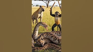 "Epic Jungle Battle 🐍🔥 Hyena, Monkey & Python Face-Off!" #haryanvisong #newsong #song #shortsfeed