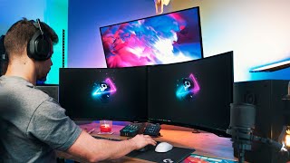 Alex's New Modern Desk Update & Gaming Setup Tour | Deep Dive 2021!