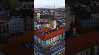 Majestic Olomouc City Hall From Above Czechia 4K