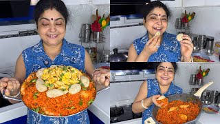 2 Viral Dishes Together 🥵🔥😱 Chicken Momo Fried Rice Recipe @maddymummy
