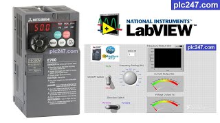 LabView Modbus RTU Mitsubishi FR E700 Tutorial