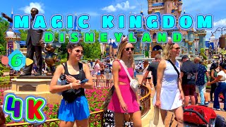 Disney Magic Kingdom 2023 Part 6/7, Beautiful Day Walk, Orlando Florida USA 4K - UHD