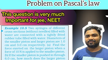 NCERT example 10.5 solution | explained from very basic | fluid mechanics | important for jee NEET