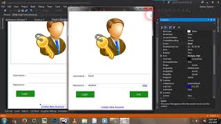 How to make a Login Form with create account by Microsoft Visual Studio 2015
