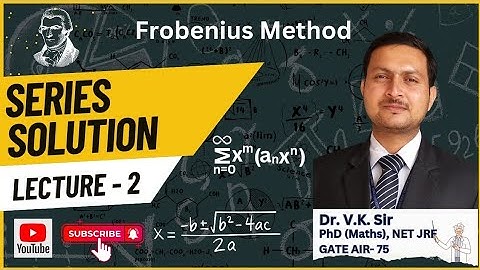 Series Solution L-02 | Frobenius method | Regular Singular Point | engineering mathematics  vkmpoint