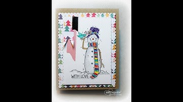 Unity Quick Tip: Snowman Card Using Dylusions Markers