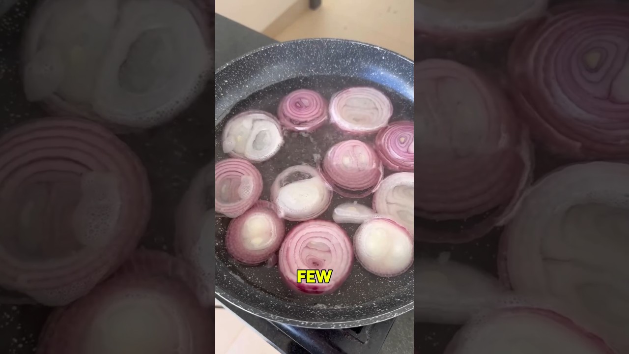 put red onion in boiling water and see the results