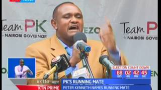 Peter Kenneth names his running mate for Nairobi gubernatorial race as an independent candidate