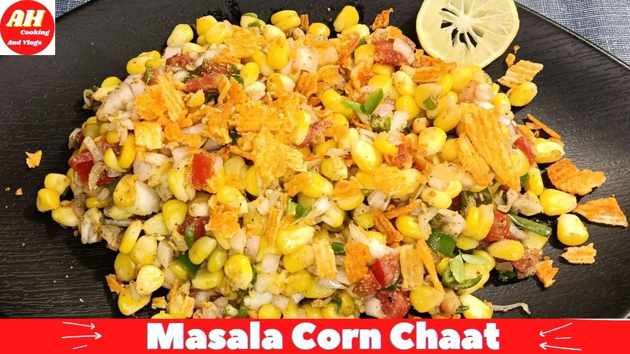 Masala corn chaat recipe/Monsoon special sweet corn chaat/masala corn ...