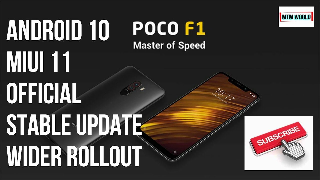 POCO F1 MIUI 11 ANDROID 10 OFFICIAL STABLE UPDATE GLOBALLY WIDER ROLL ...