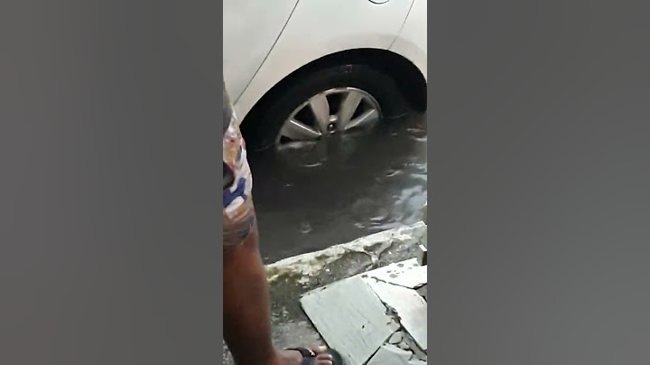 A chuva quase levou meu carro!