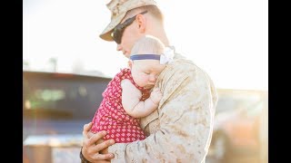 Dad Meets Baby Girl | McCane Military Homecoming