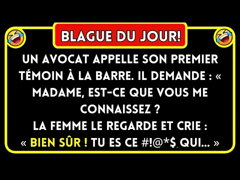 Blague Du Jour! 🤣 Un Avocat Appelle Son Premier Témoin à La Barre… Blagues Drôles 🤣