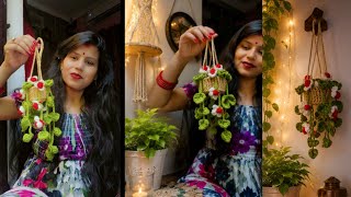 Home Decor💐!!!Crochet hanging plant pot... Allhometips 