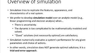 Introduction to simulation