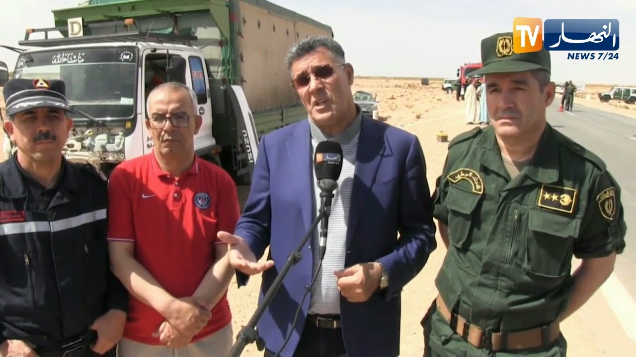 النعامة: 06 وفيـ_ات في حادث مرور بالطريق الوطني رقم 06 إتجاه ولاية البيض