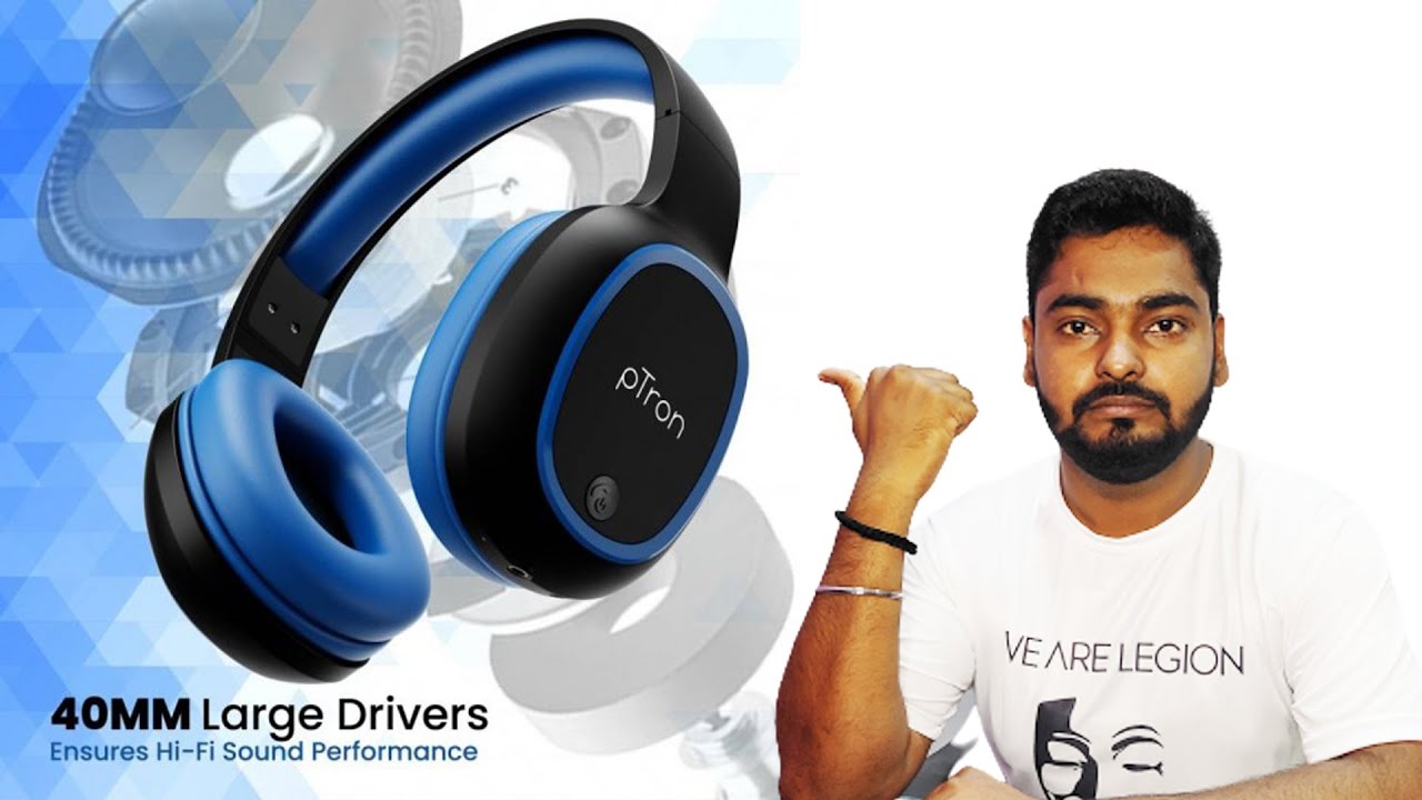 PTRON Soundster Lite | Wireless Headphones | Deep Bass |12Hrs Playtime | Budget Bluetooth Headphone