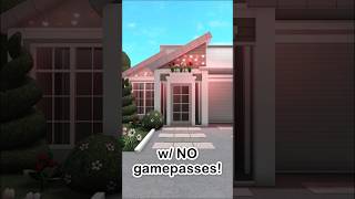 no gamepass bloxburg house build: 1 story idea🌹 #bloxburg #roblox #shorts #robloxbloxburg
