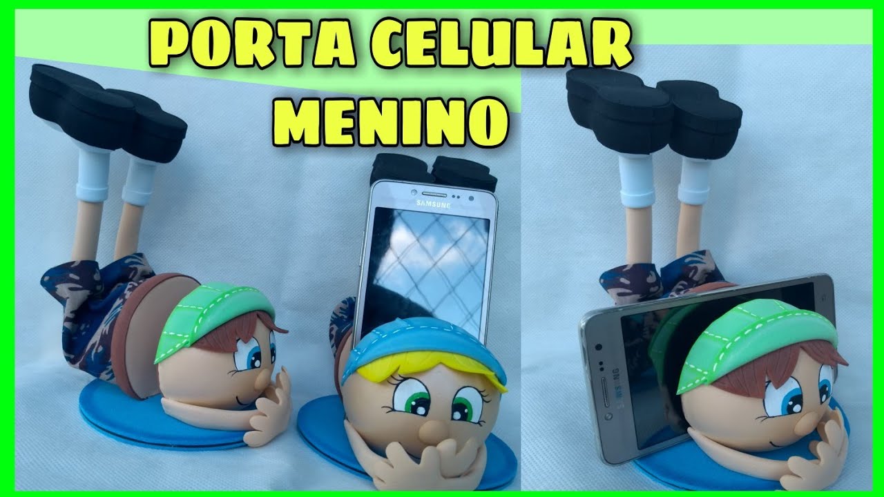 Como fazer porta celular com eva| Porta celular para menino