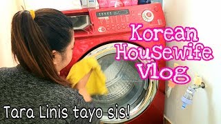 KOREAN FILIPINA VLOG  GARLIC CHIVES PANCAKE, SSAMJANG SOUP, WASHING MACHINE CLEANING