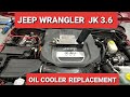 3.6 Pentastar Jeep Wrangler Unlimited Rubicon JKUR Oil Cooler Replacement How To Oil Leak Fix