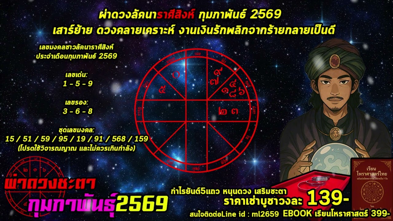 ผ่าดวงลัคนาราศีสิงห์ กุมภาพันธ์ 2569 | เสาร์ย้าย ดวงคลายเคราะห์ งานเงินรักพลิกจากร้ายกลายเป็นดี