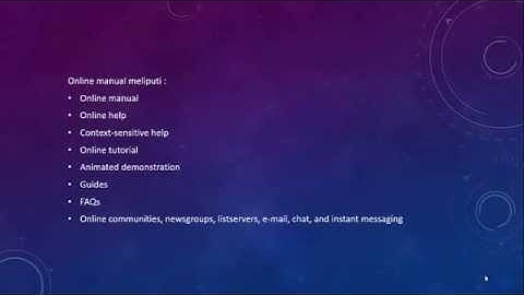 Interaksi Manusia Komputer , Materi Kuliah IMK, USER DOCUMENTATION [ mirza / dosen Ifan rizqa]