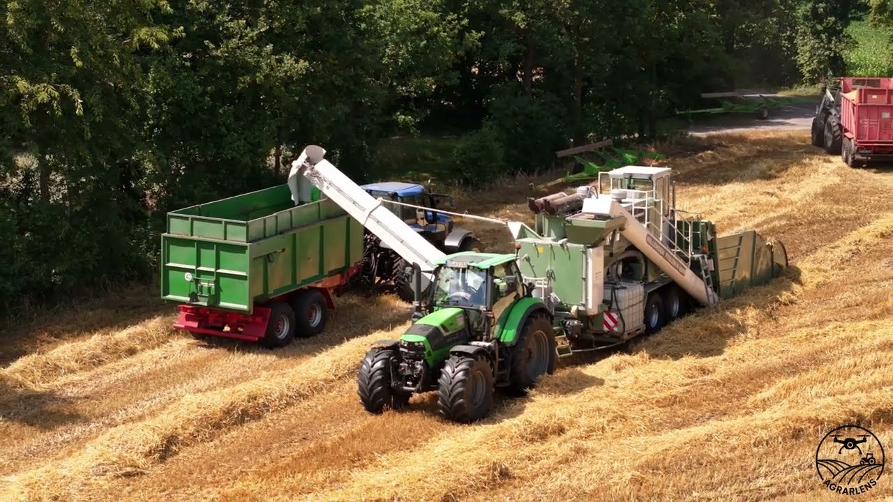Gerste-Ernte mit Deutz-Fahr Youngtimern 🌾 | Topliner 4080 & 5690 HTS + Willemsen Mühle im Einsatz