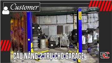 Lắp đặt cầu nâng 2 trụ cho Garage Cầu Giấy - Hà Nội