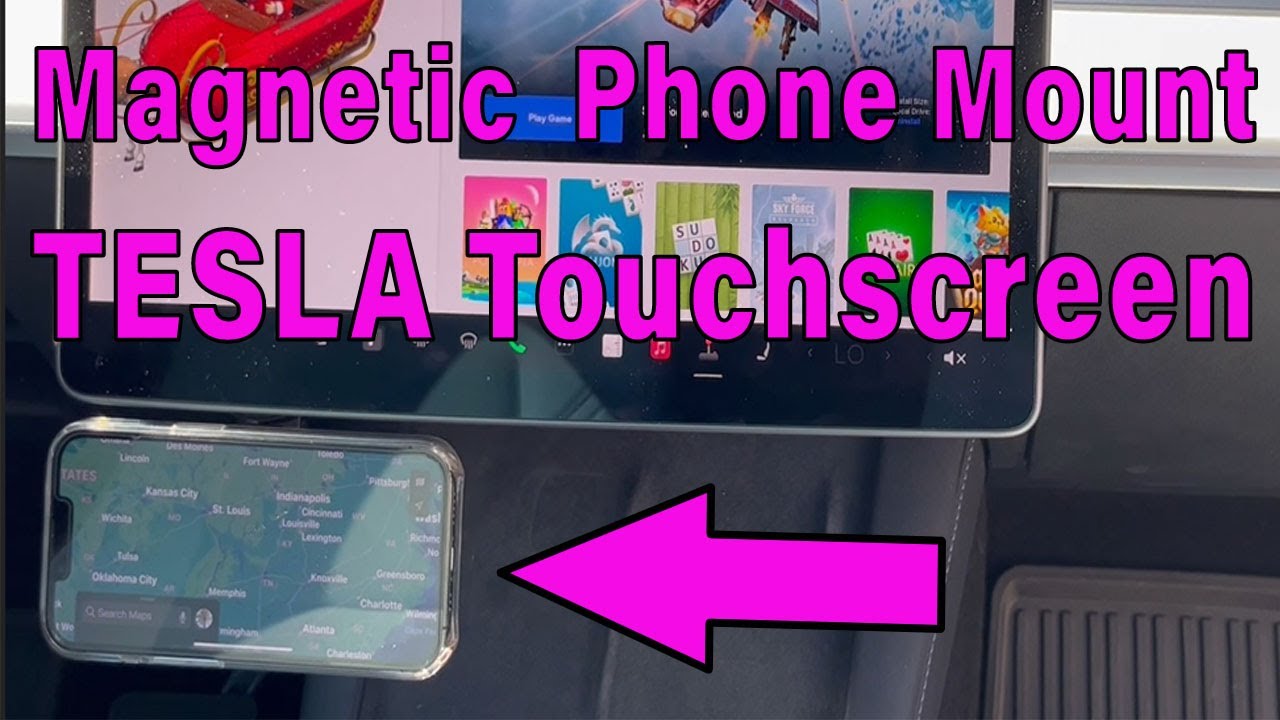 Magnetic Smart Phone Mount Tesla Touchscreen 