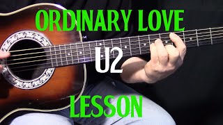 Video thumbnail of "how to play "Ordinary Love" by U2 - Tonight Show - Jimmy Fallon - acoustic guitar lesson"