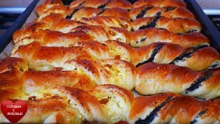 Булочки ДОМАШНИЕ с Творогом и Маковой начинкой.Превосходная ВЫПЕЧКА Булочки ДОМАШНИЕ с Творогом и Маковой начинкой.Превосходная ВЫПЕЧКА