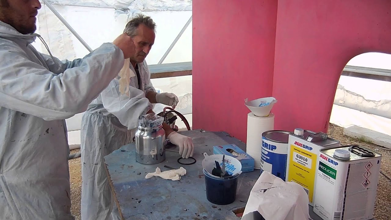 AWLGRIP SPRAY PAINTING BY CLEOPATRA MARINA 1st YouTube