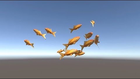 Simulate fish flocking behaviour in Unity3D. Added goldfish model + some changes.