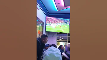 فرحة الجمهور المغربي بالهدف المرفوض للمنتخب المغربي في مباراة المغرب كندا 