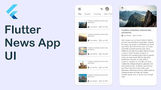 Flutter News App UI screenshot 1