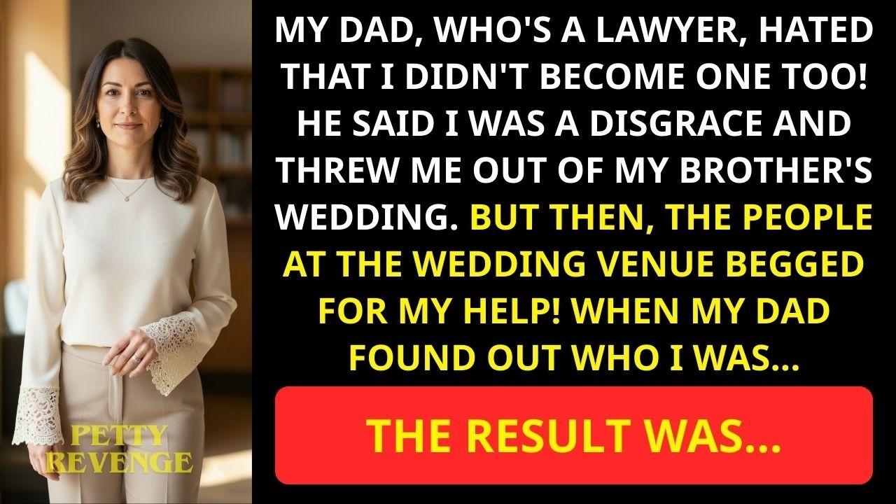Dad Kicked Me Out of Brother's Wedding, Calling Me Shame! But When He Found Out Who I Was...