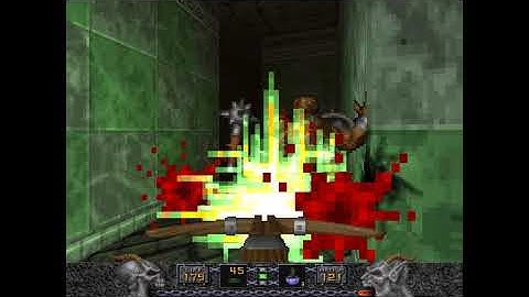 DOOM to Heretic Conversion Demo: E1M1 and E1M2