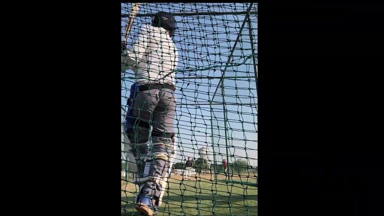 Net session Batting with Throwing arms