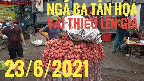 Cập nhật giá vải thiều lục ngạn mới nhất 23/6/2021 tại ngã ba Tân Hoa