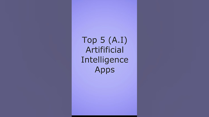 Top 5 Artificial Intelligence Apps (A.I Apps 2021) #shorts #ytshorts