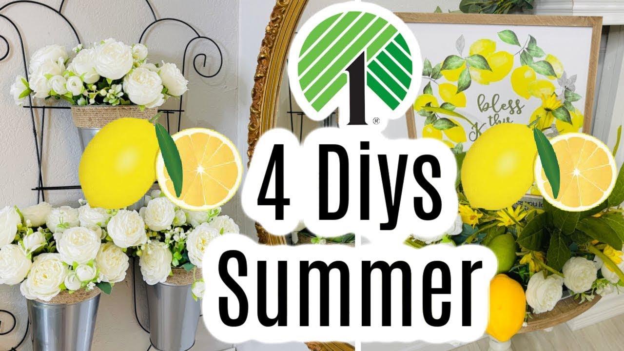 🍋 4 DIY DOLLAR TREE SUMMER DECOR CRAFTS 🍋 Olivia's Romantic Home DIY ...