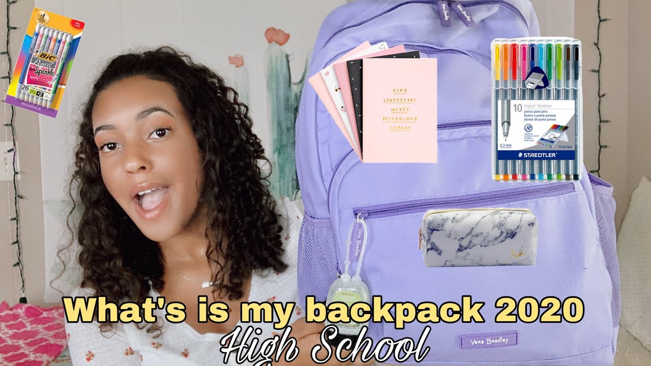 What's in my backpack 2020 school supplies YouTube