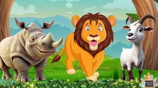 Wild Animal Sounds: Lion, Goat, Rhinoceros, Lamp - Animal Sounds