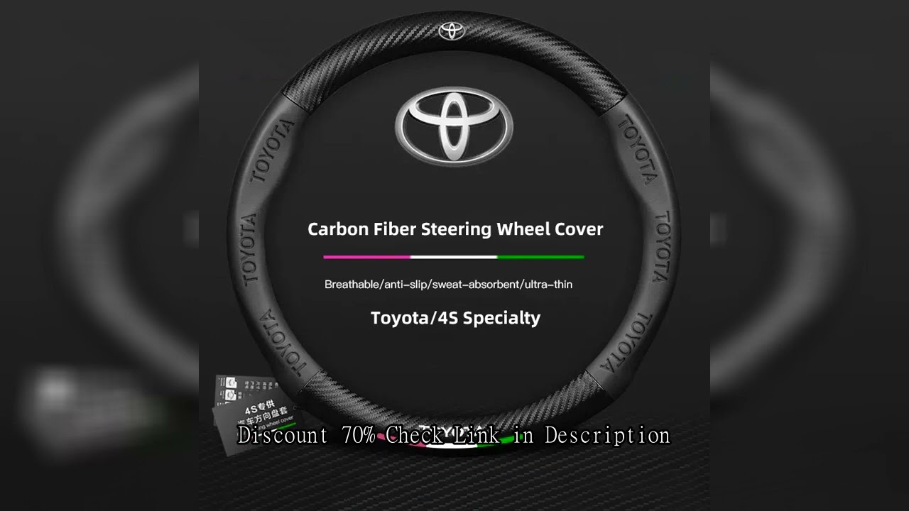 Car Leather Carbon Fiber Steering Wheel Cover Non-slip Car Interior For Toyota Prado Corolla Camry H