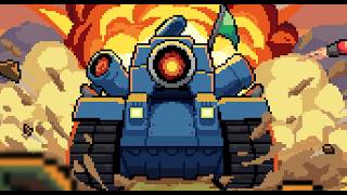 [신작 모바일게임] 픽셀 도트 그래픽 로그라이트 액션 RPG '슈퍼 발사 탱크' (Super Heavy Iron Tank) 플레이. 국산 로그라이크 세로화면 게임 (출시예정 게임) screenshot 1