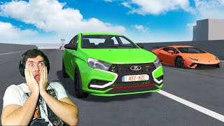 ЛАДА ВЕСТА ПРОТИВ ЛАМБЫ - КТО БЫСТРЕЕ? ГОНКИ В BEAMNG DRIVE screenshot 4